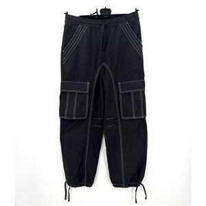 TNA Women's Roscoe Cargo Pants Black XS Contrast Stitch Jogger NWT